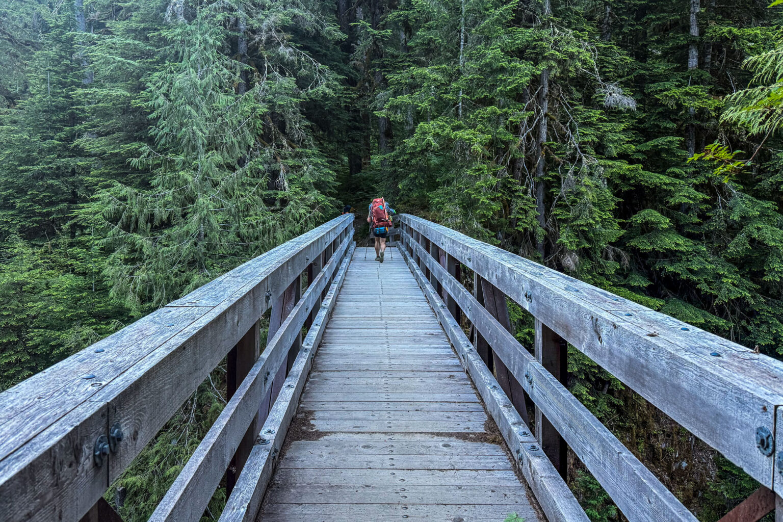 Crossing the Canyon near Elk Lake.