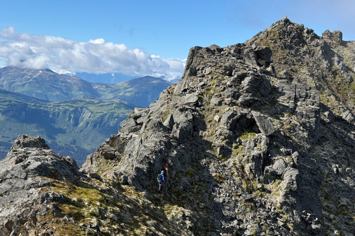 Heading back to the north summit.